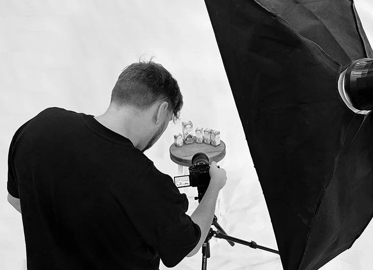 the founder Adam Roberts filming on a client shoot