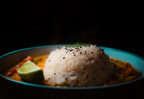 Cookbook food photography red thai curry